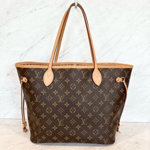 (SOLD) Louis Vuitton Neverfull MM Monogram / Beige